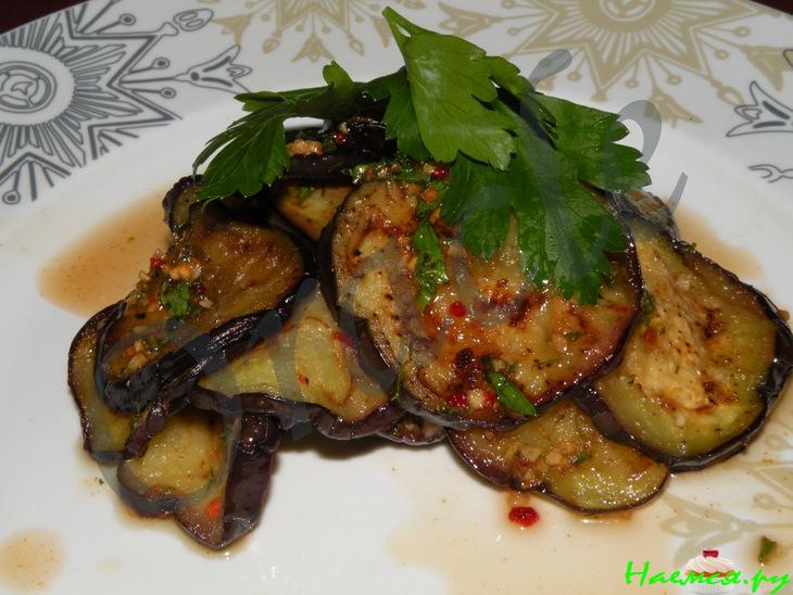 Баклажаны в медово-лимонном соусе