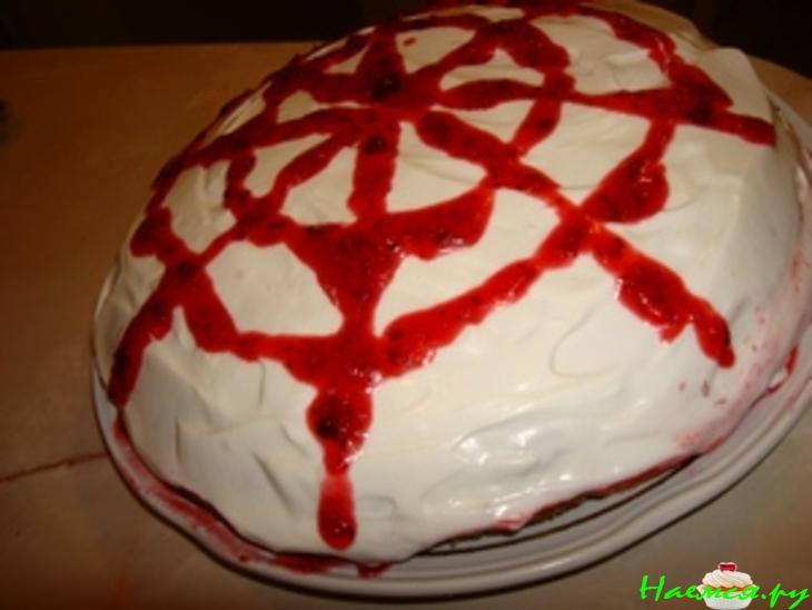 Клюквенно-лимонный пирог со сметанной прослойкой