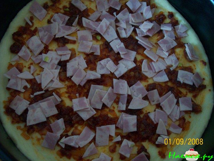 Пицца с куриным мясом и грибами Пицца с куриным мясом и грибами