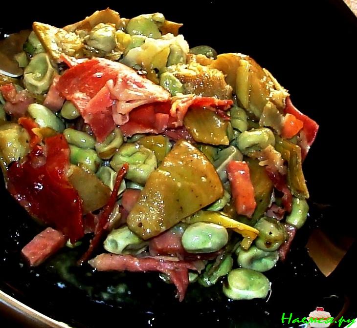 Бобы с хамоном