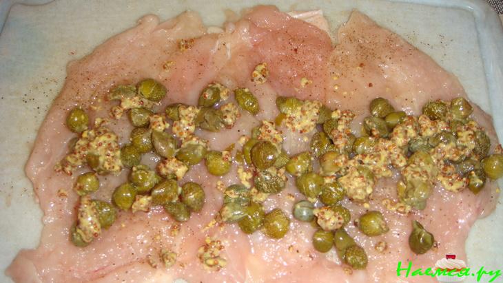 Куриные рулетики с каперсами и горчицей