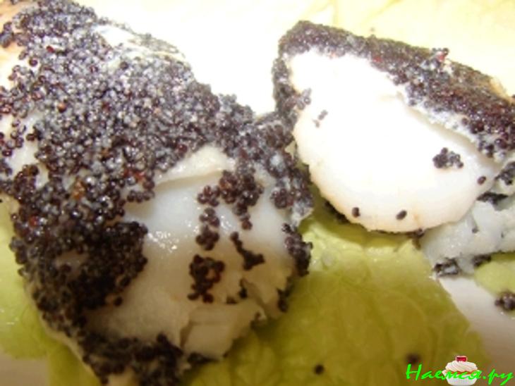 Белая рыба в маковой панировке Белая рыба в маковой панировке