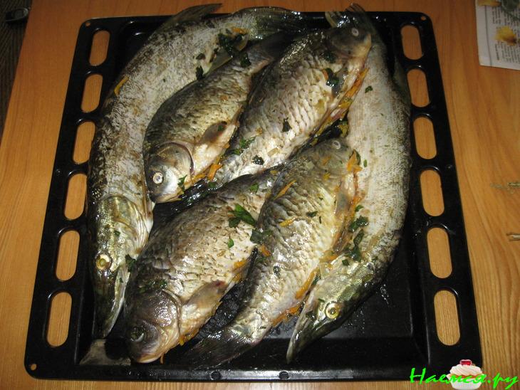 Фаршированная рыба с базиликом и чесноком Фаршированная рыба с базиликом и чесноком