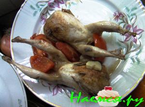 Перепелки в белом сухом вине