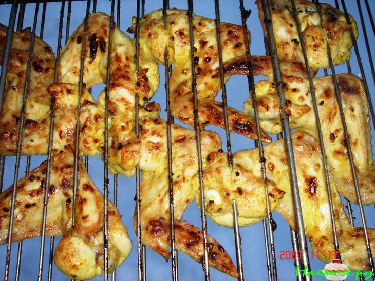 Шашлык из свинины и крылышек