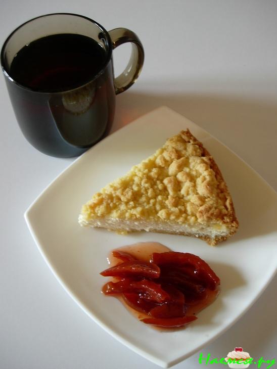 Пирог с творожной начинкой