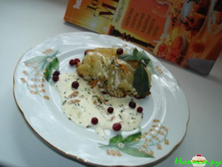 Котлета по-киевски с голубым сыром в оригинальной панировке