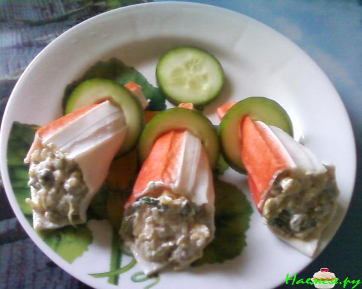 Закуска из крабовых палочек