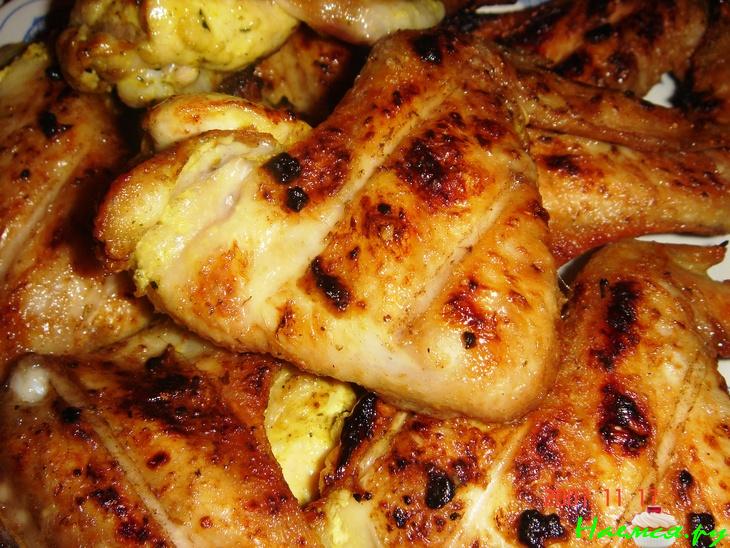 Шашлык из свинины и крылышек