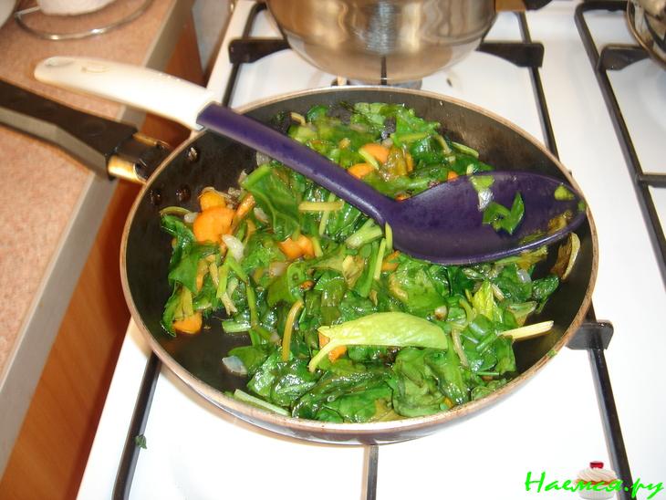 Суп-крем из шпината с зеленой фасолью