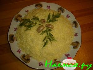 Салат "Грибной" слоями Салат "Грибной" слоями