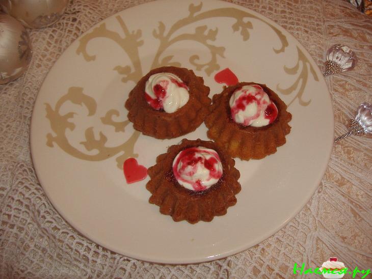 Вишнёвые кексы-пирожные