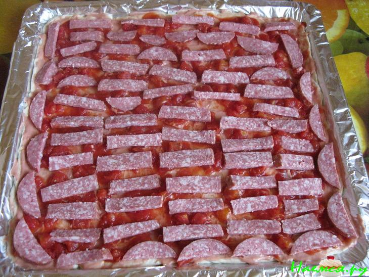 Вкуснейшая пицца на тонком кефирном тесте