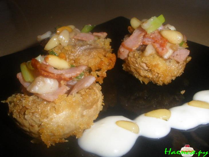 Грибы фаршированные для вечеринки