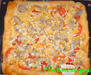 Пицца с маринованными грибами Пицца с маринованными грибами