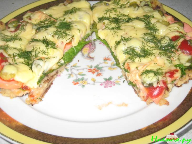 Пицца-основа (белый хлеб,молоко,яйцо)