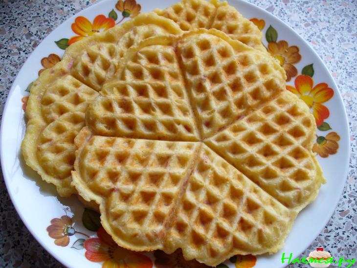 Сырные Вафли с ветчиной 