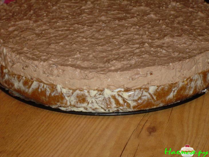 Двухцветный творожный торт