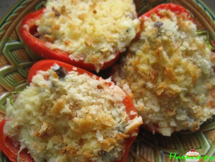 Перчики с опятами и брынзой