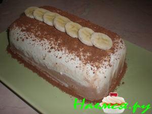 Творожный десерт с бананом Творожный десерт с бананом