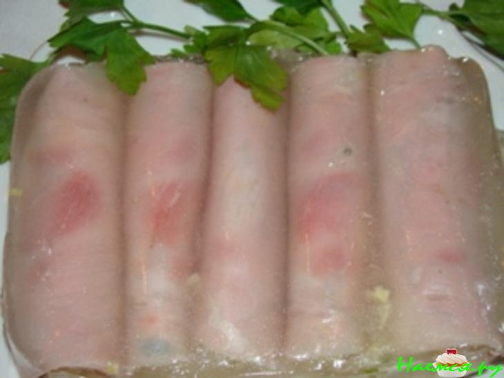 Рулетики ветчинные заливные Рулетики ветчинные заливные