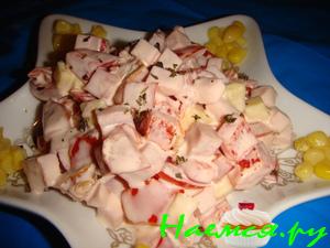 "Салатик из ветчины с сыром" "Салатик из ветчины с сыром"