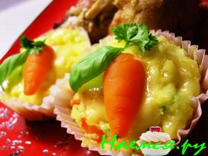 Картофельное пюре с морковкой и сыром