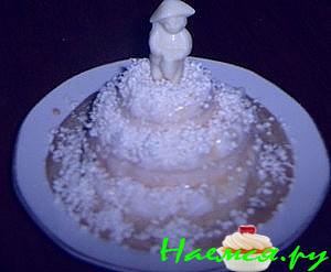 Творожно-кофейный десерт "Снежная горка"