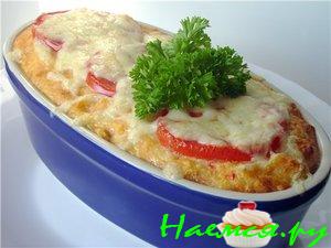 Сырный пудинг с помидорами Сырный пудинг с помидорами