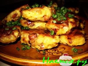 Картофельные котлеты с беконом