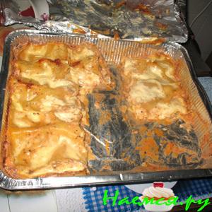 Лазанья овощная с грибами