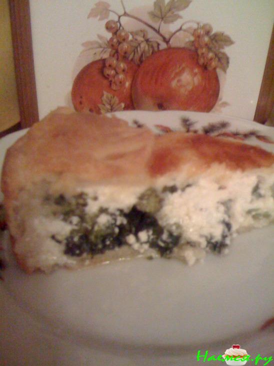 Пирог со шпинатом и сыром (с творожным тестом) Пирог со шпинатом и сыром (с творожным тестом)