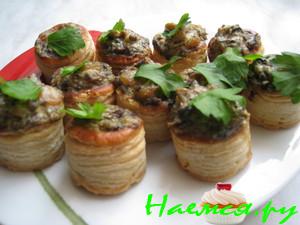 Креветки запеченые с грибами Креветки запеченые с грибами