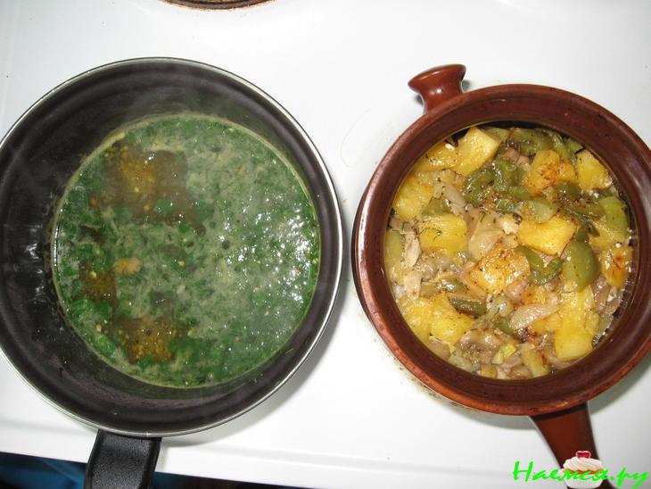 Наваристый суп в горшочке