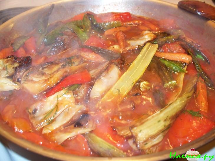 Овощи жареные с фенхелем