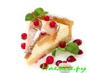 Пирог с творогом и грушами Пирог с творогом и грушами