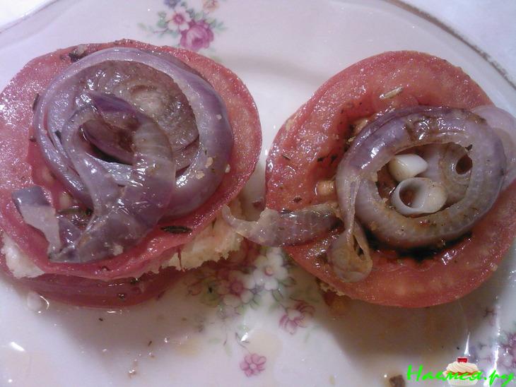 Сырно-овощные башенки