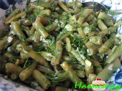 Зеленая тушеная фасоль