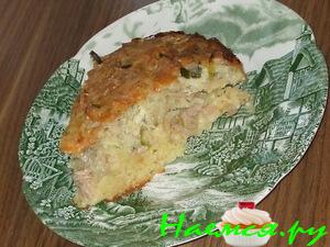 Заливной пирог с тунцом