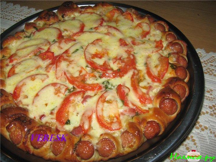 Пицца с белым соусом