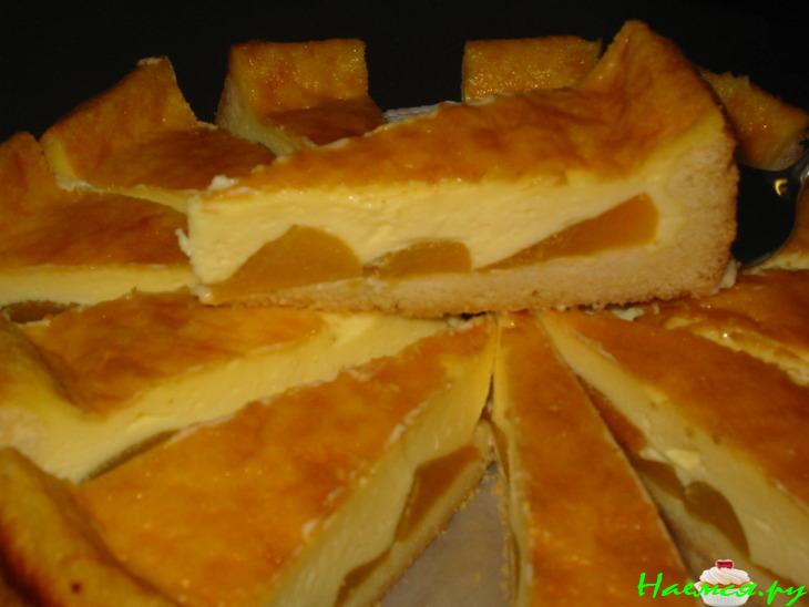Персиковый торт со сливочным кремом
