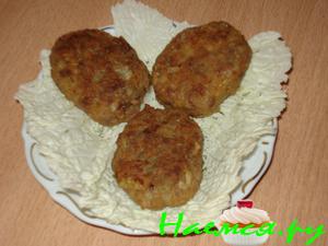 Котлетки с овощами и сыром