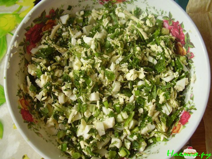 Лаваш с яйцом, сыром и зеленью