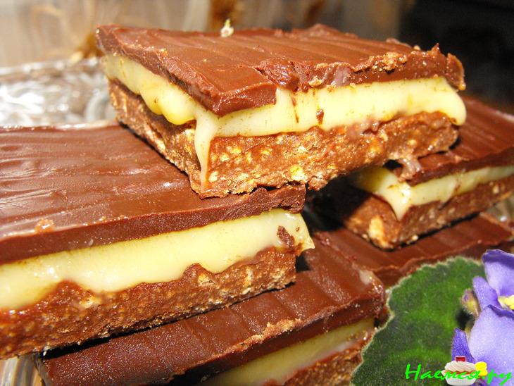 Пирожные со сливочным тоффи и шоколадом