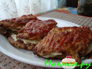Бризоль с мясным фаршем