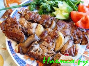 Шашлычки из куриной печени