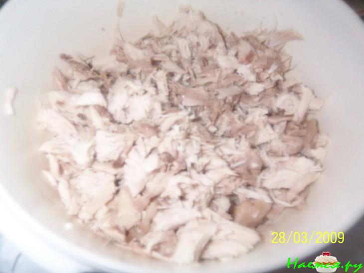 Пирог с курицей и грибами