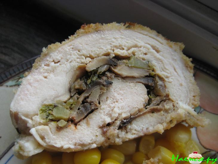 Куриные рулетики с капустной начинкой