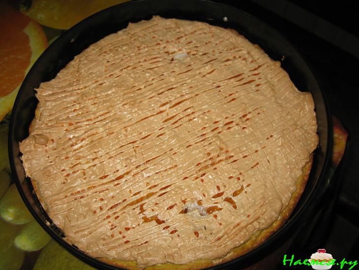 Песочный пирог с грушей и безе "Росса рассвета"