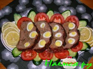 Рулет из говядины "Павлиний хвост" Рулет из говядины "Павлиний хвост"